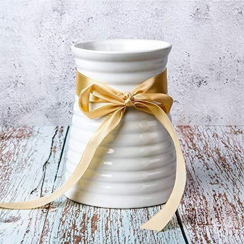 Eternal Blue and Yellow Rose Bouquets with Ceramic Vase